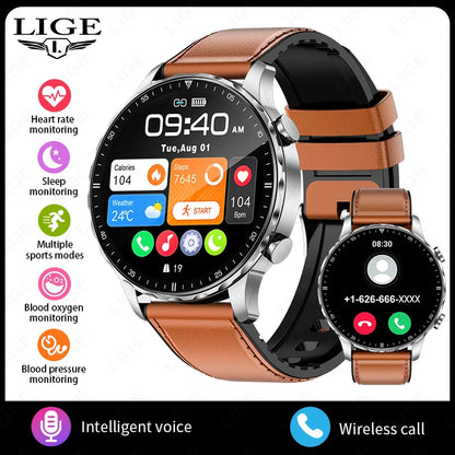 Herren und Damen Smartwatch mit IP68 wasserdichter Funktion und Bluetooth-Anruf