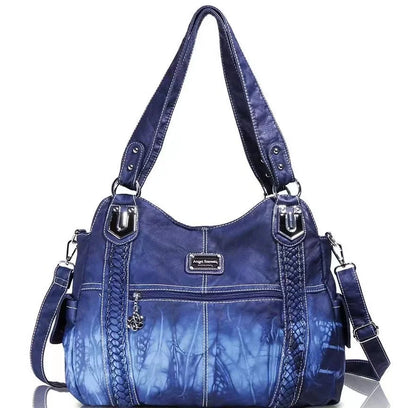 Damen-Schultertasche Aus PU-Leder Mit Reißverschluss Und Innenfächern Großes Stauraumvolumen