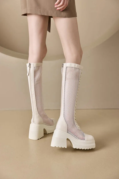 Damen Hochhackige Plattform Stiefel im Sommer im Römischen Stil