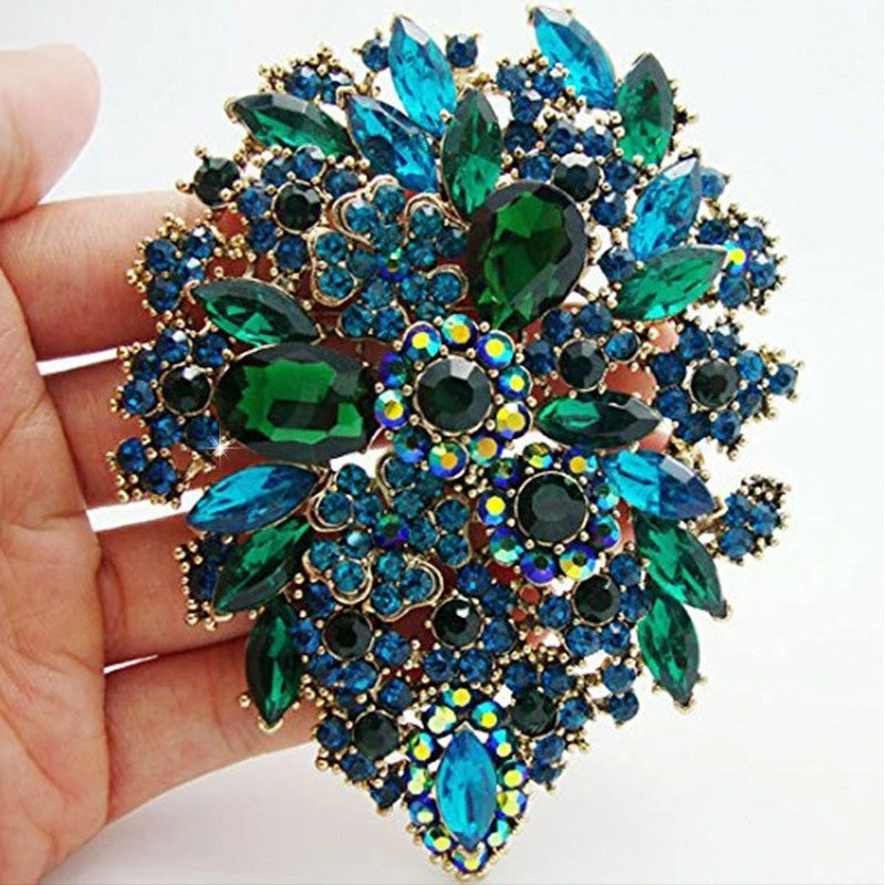 Brosche Wassertropfen Strass Kristall Elegant Corsage Damen Mantel