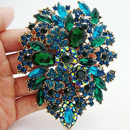Brosche Wassertropfen Strass Kristall Elegant Corsage Damen Mantel