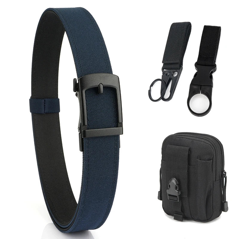 VATLY EDC Casual Gürtel Herren Nylon Rigid Military Automatik-Schnalle