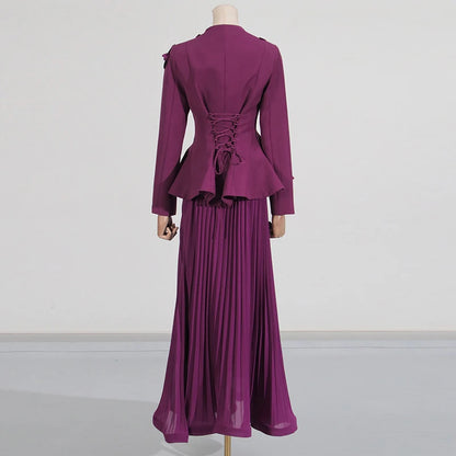 Elegantes Mini-Kleid für Damen mit halbem Stehkragen, langen Ärmeln und 3D-Blumen-Patchwork – figurbetontes Design.