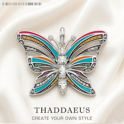 Damen-Charm-Anhaenger Schmetterling tropisch aus Sterlingsilber