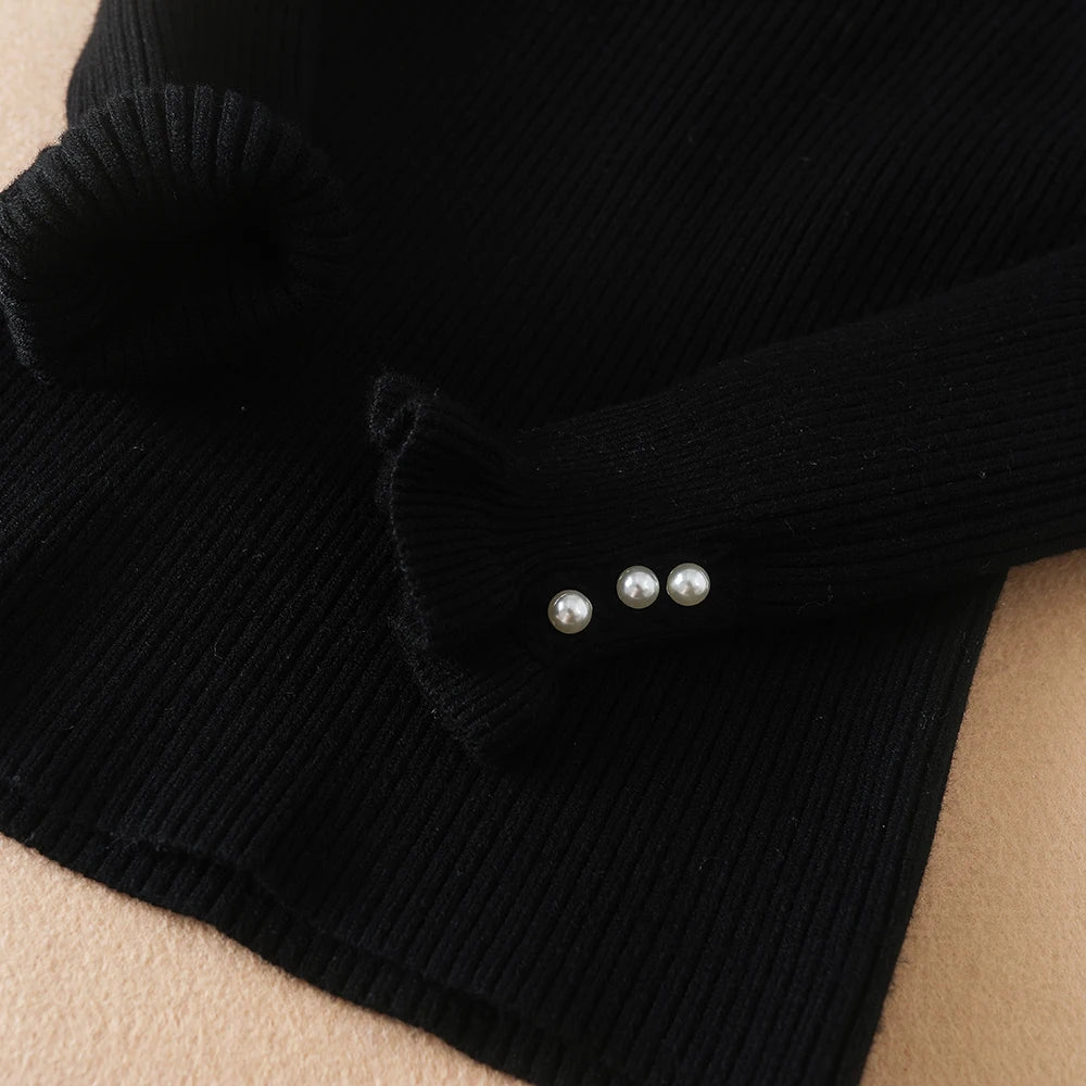 Mädchen Pullover 2024 Neue Winter Kinder Kleidung Kinder Tops Warme Strickwaren Kinder Pullover Baby Mädchen Rollkragen Pullover