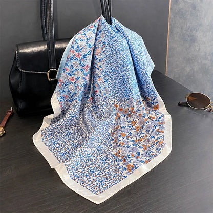Damen Seidenschal 53cm Pferdprint Haarband Halstuch Büro Hijab Geschenk