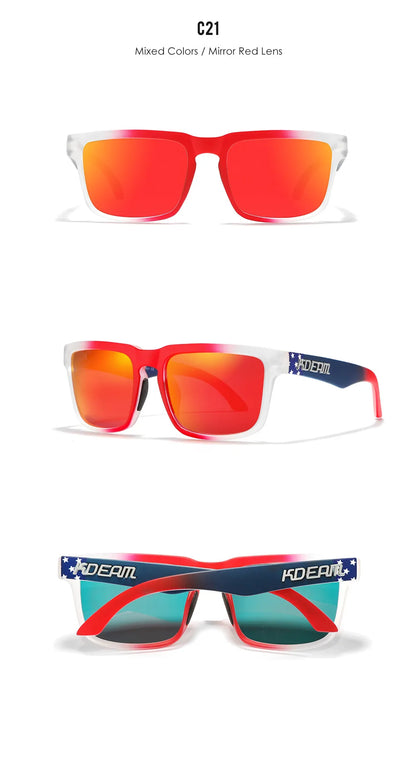 Sonnenbrille quadratisch polarisiert Angeln Lifestyle Spiegel Hartbox Unisex