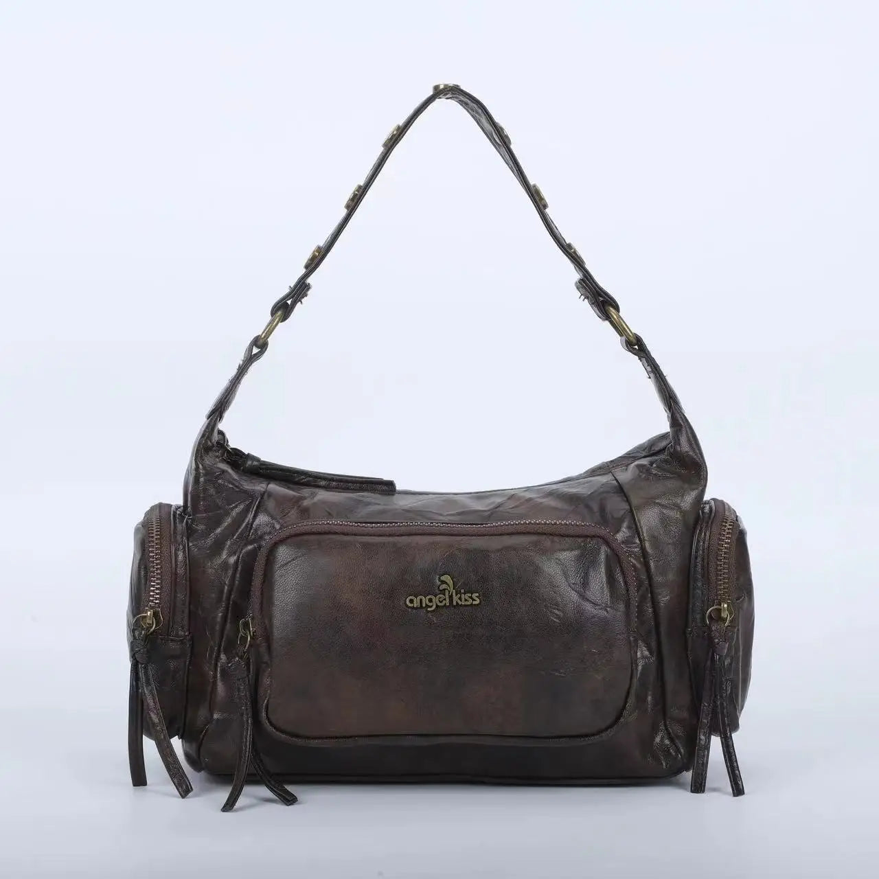 Damen-Handtasche aus Denim mit Top-Handle Stil und großzügigem Innenfach mit Reißverschluss