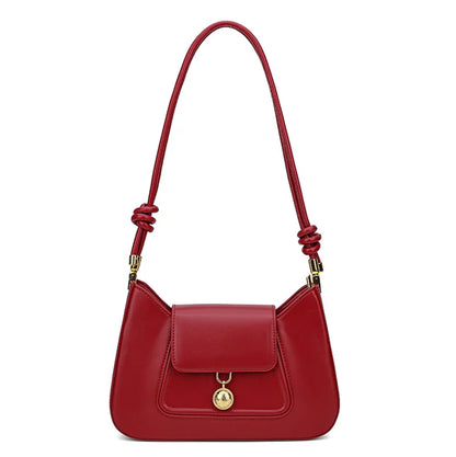 Spaltleder Schultertasche Rot | Alltagsbegleiter