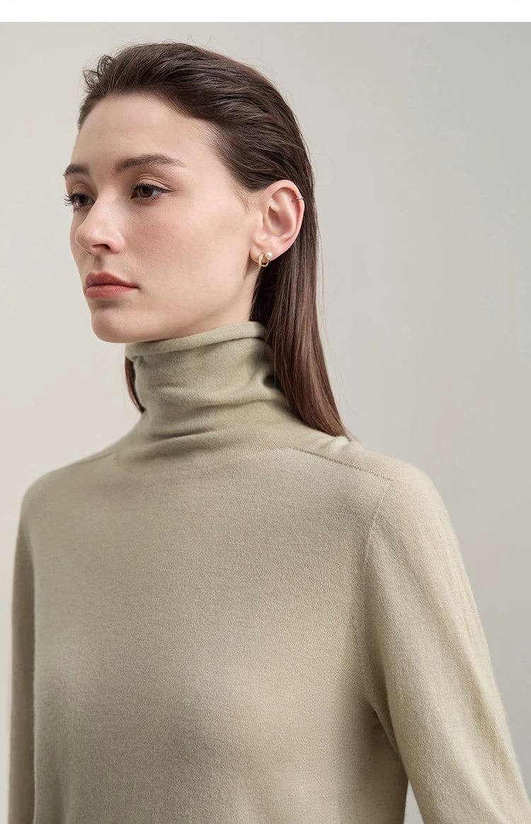 Damen V-Ausschnitt Pullover 100 % Wolle Basic Herbst-Winter