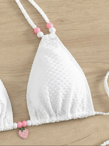 Gelbes Sexy-Bikini-Set mit Push-up für Damen – Brasilianischer Stil für Strand und Pool