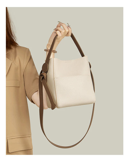 Damen Schultertasche Crossbody aus Splitleder mit großer Kapazität
