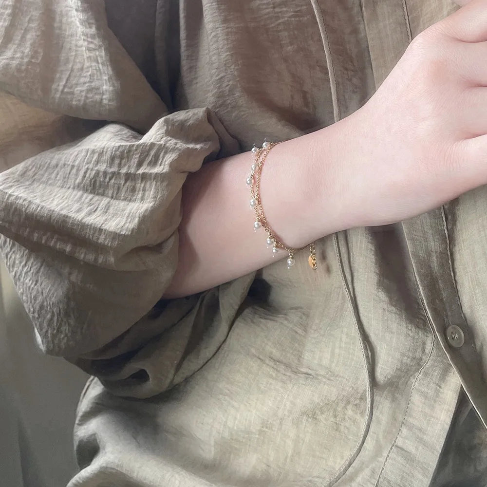 Damen-Charm-Armband mit Glasperle im Ozean-Stil