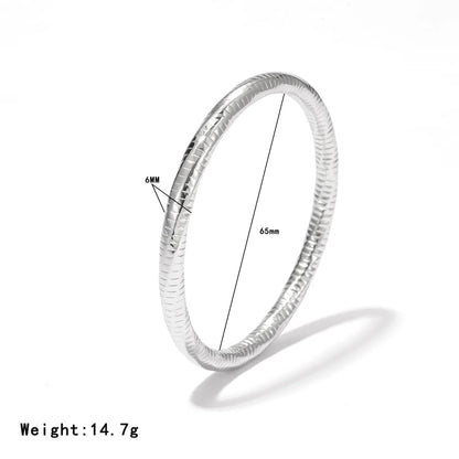 Damen-Armreif rund 65mm aus Edelstahl