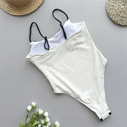 Damen Badeanzug Farbverlauf hoher Beinausschnitt Monokini gepolstert 2026