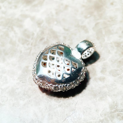 Damen-Charm-Anhänger Schlüssel Schlange Herz aus Sterlingsilber