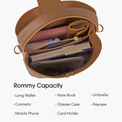 Mini Bucket Bag Vollnarbigem Rindleder | Zwei-Lagen