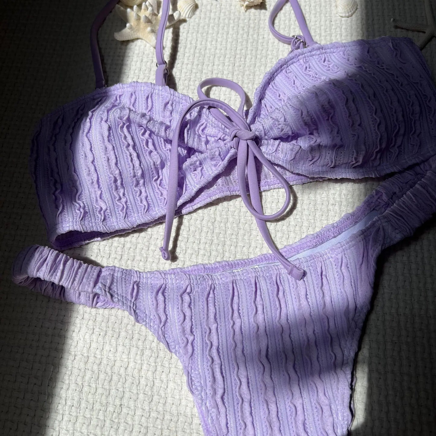 Schwarzes Sexy Bikini-Set mit Push-up für Damen – Brasilianischer Stil für Strand und Pool
