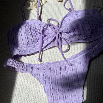 Schwarzes Sexy Bikini-Set mit Push-up für Damen – Brasilianischer Stil für Strand und Pool