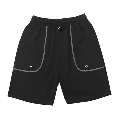 Lässiger Herren-Zweiteiler mit Rundhals und kurzen Ärmeln im sommerlichen Color-Blocking-Design