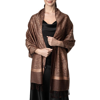 Damen Jacquard Schal ethnisch Kaschmir dick weich Halstuch Bandana Outdoor