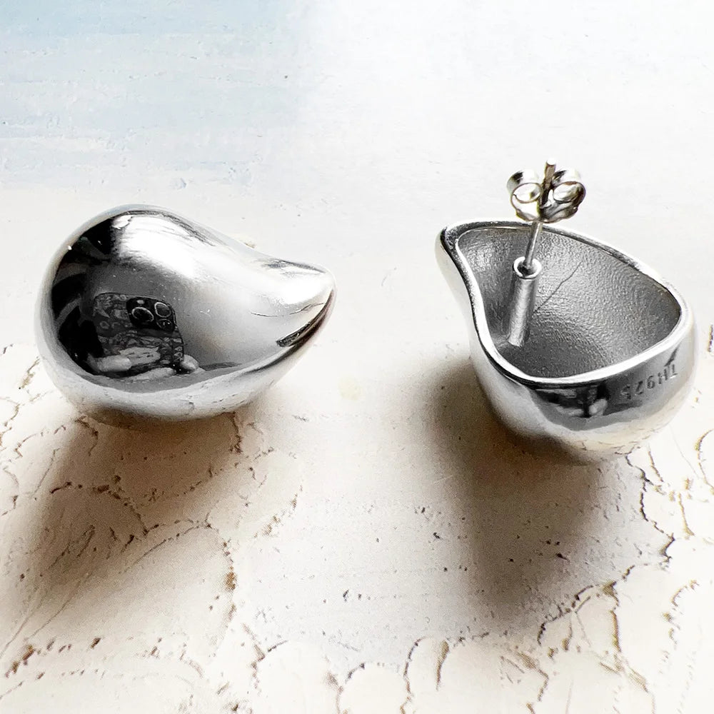Damen-Ohrtropfen Wassertropfen Herbst trendig aus Sterlingsilber