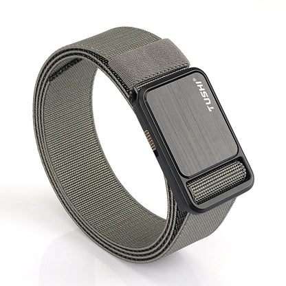 Herren-Gürtel Elastisch 35 mm Breite Mit Steck-Schnalle Für Outdoor-Aktivitäten Camping