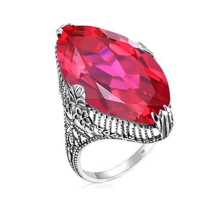 Damen-Ring aus Silber 925 mit Olivgrünem Peridotstein in Filigraner Silberfassung Luxus Schmuckstück