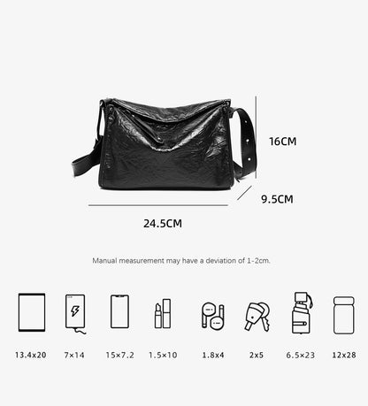 Damen Schulter Tasche aus echtem Leder im Boston Bag Design