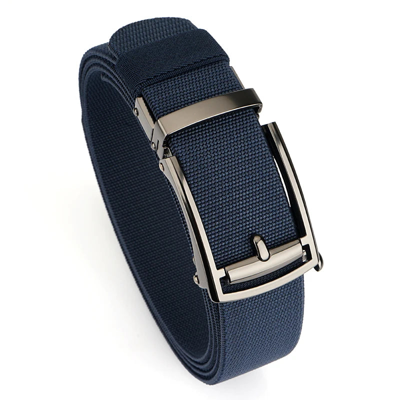 VATLY Elastik-Gürtel Herren Gunmetal Automatik-Schnalle Nylon Einheitsgröße