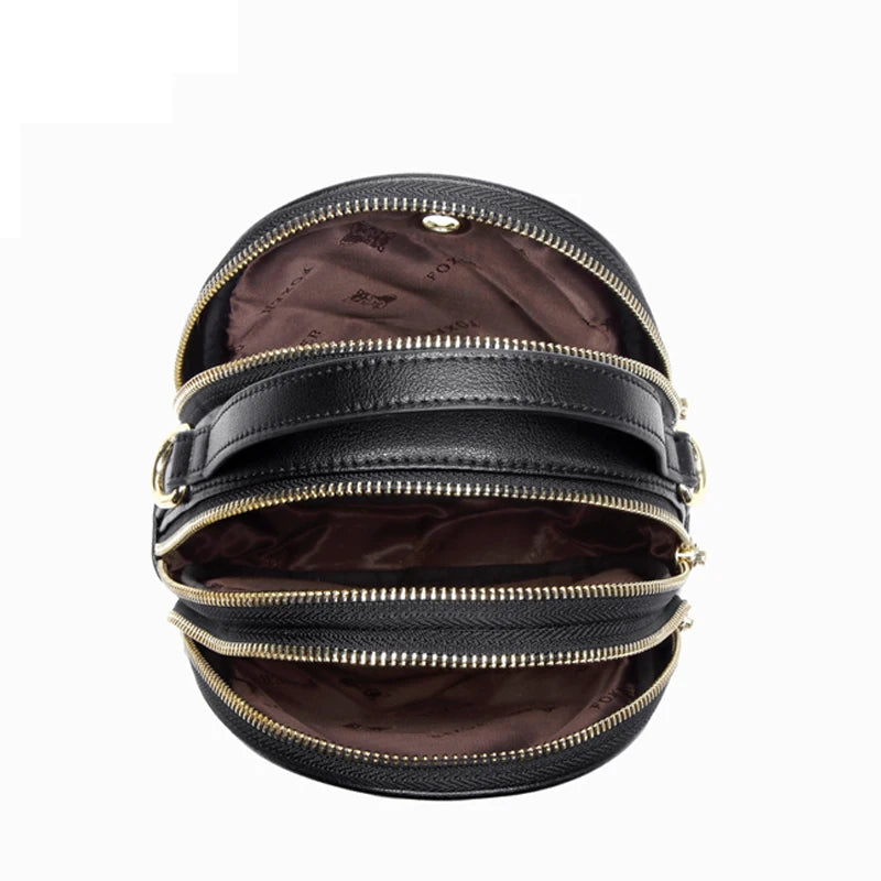 Damen Umhängetasche aus Leder kleine Mini Crossbody-Tasche