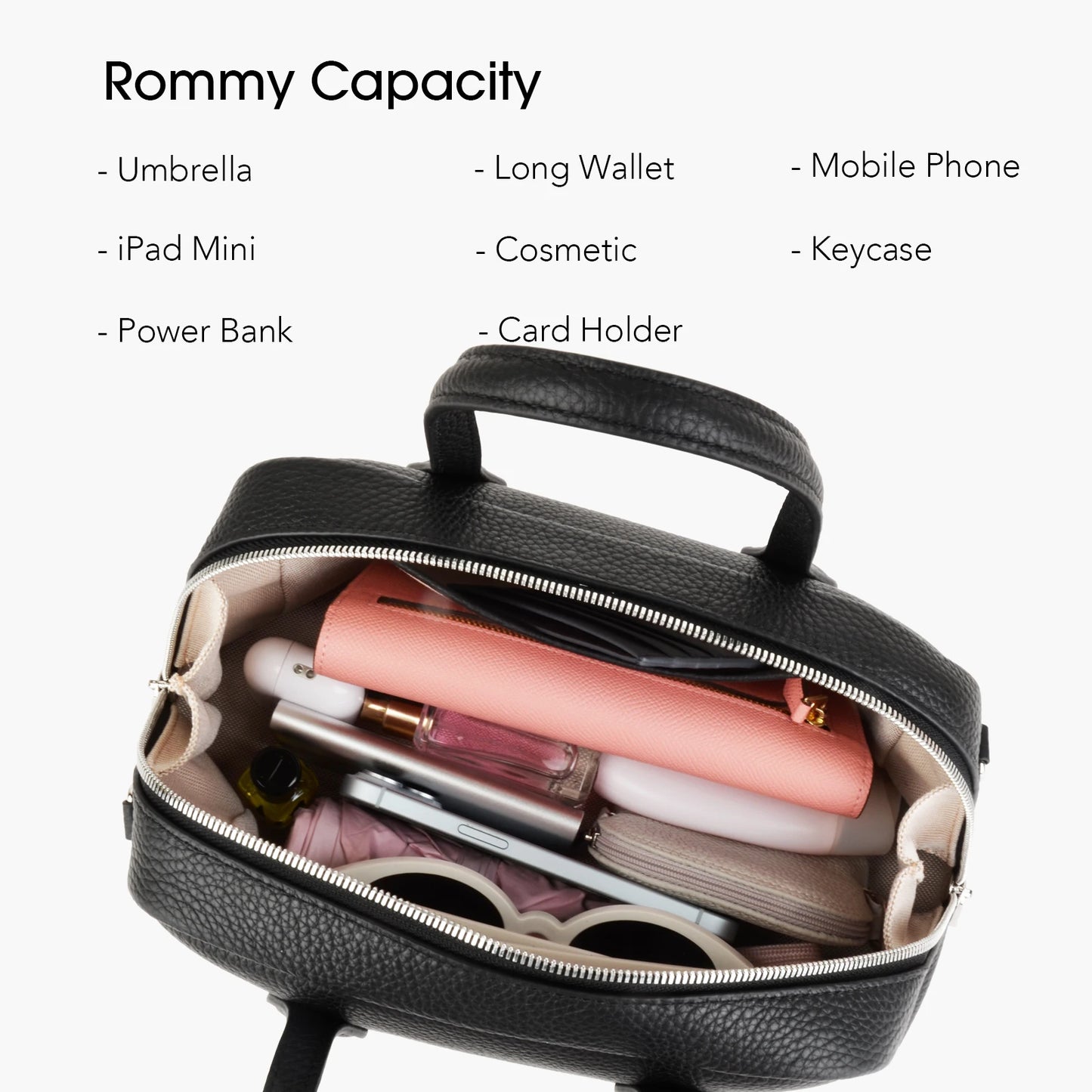 Handtasche Aus Echtem Leder | Top-Handle Abnehmbare Gurte