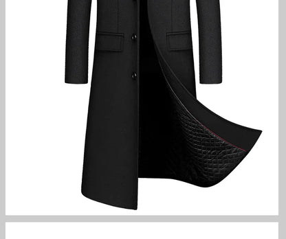 Wollmantel für Herren in Schwarz-Grau – Modern & elegant