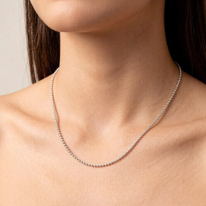 Damen-Halskette Kugelkette Charm-Träger Europa aus Sterlingsilber