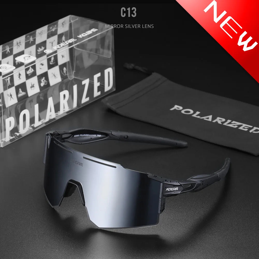 Sonnenbrille Sport TR90 polarisiert 1,2mm Glas Gummisteg winddicht Herren