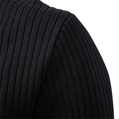 Premium Herren Strick Polo Pullover Slim Fit Kragen