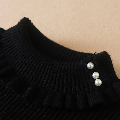 Mädchen Pullover 2024 Neue Winter Kinder Kleidung Kinder Tops Warme Strickwaren Kinder Pullover Baby Mädchen Rollkragen Pullover