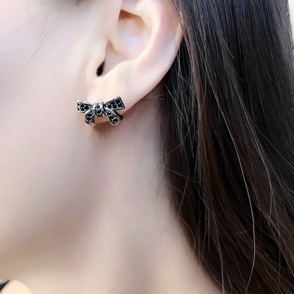 Damen-Ohrstecker Bogen Knoten glamourös aus Sterlingsilber