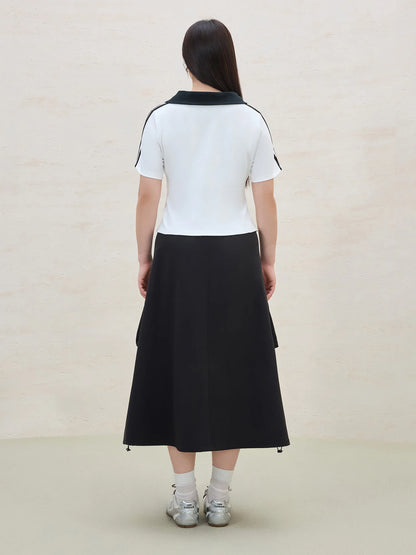 Sommerliches Damen-Lyocell-Shirt mit figurbetontem Schnitt und verstellbarem Kordelzug – atmungsaktives Design für mühelosen Übergang vom Büro zum Ausflug