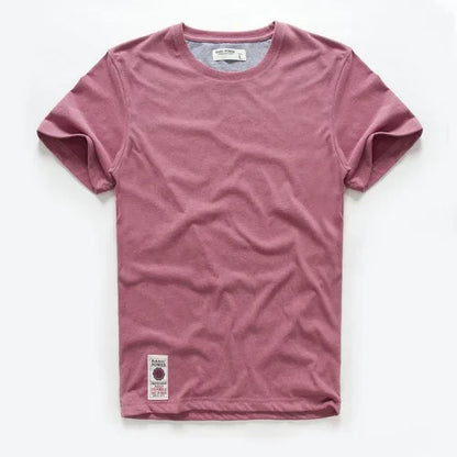 Männer T-Shirt aus Baumwolle im klassischen O-Ansatz mit hochwertiger Verarbeitung