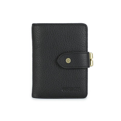 Damen Echtleder Geldbörse Vintage Metallrahmen Kartenhalter Münzbörse Luxus