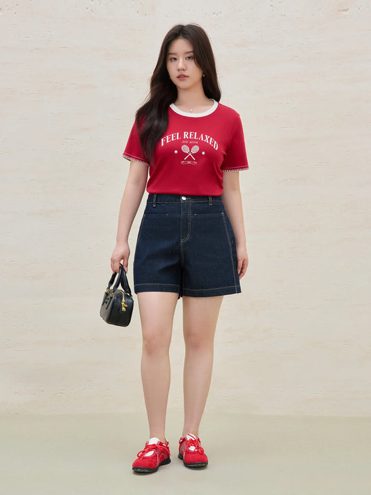 Sommerliches Damen-Zweiteiler-Set mit erfrischendem Design – Bluse und Rock im eleganten Casual-Stil