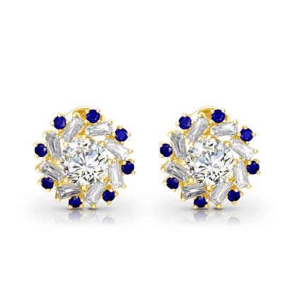 Damen-Ohrstecker aus Gelbgold mit Zertifikat und 2-Karat-Moissanite Schmuckstück für Anlässe