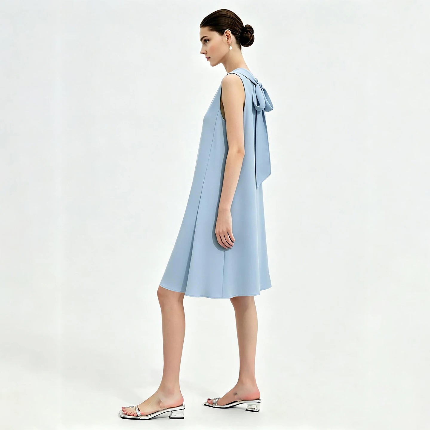 Elegantes A Linien Sommerkleid Für Damen Mit Bindeband