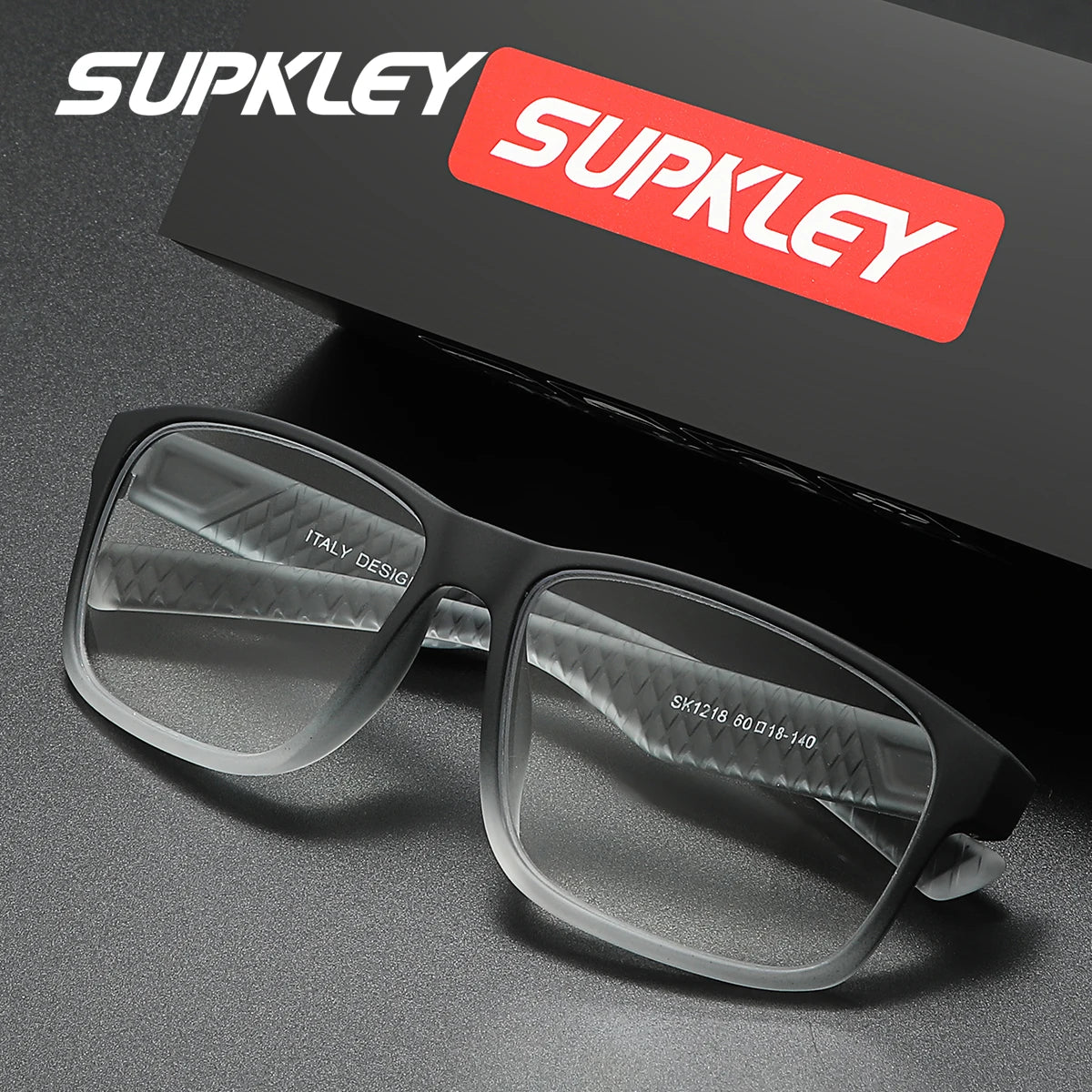 Lesebrille mit quadratischem Rahmen