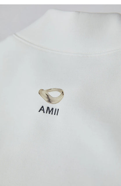 Damen Casual T-Shirt mit Gedrucktem Rollkragen und Kurzarm für den Sommer