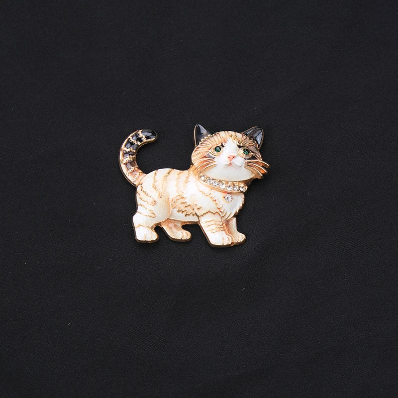 Brosche Tier Emaille Katze Schildkröte Pferd Einhorn Wal Vogel Bunt