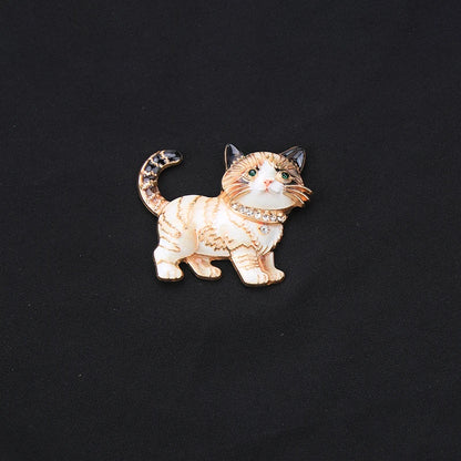 Brosche Tier Emaille Katze Schildkröte Pferd Einhorn Wal Vogel Bunt