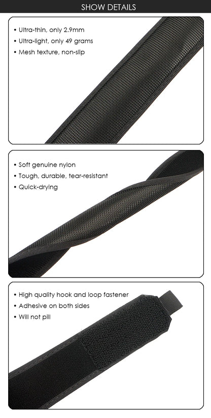 VATLY Ultra-dünner Tactical Innengürtel Nylon Metallfrei Reise Unisex