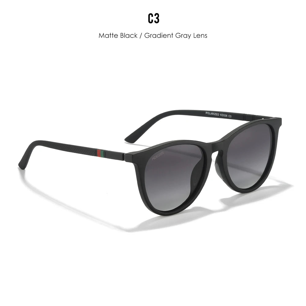 Damen-Sonnenbrille oval Vintage polarisiert Metallscharnier elegant